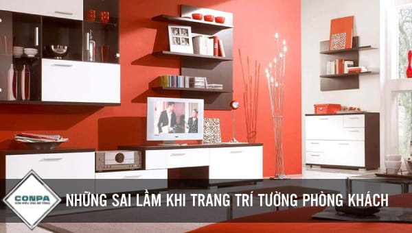 Những sai lầm khi trang trí tường phòng khách