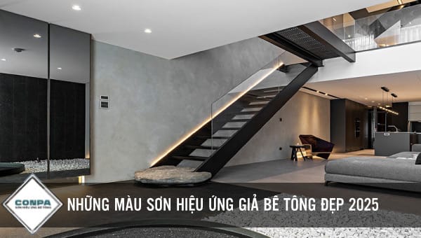 Những màu sơn hiệu ứng bê tông đẹp trong năm 2025