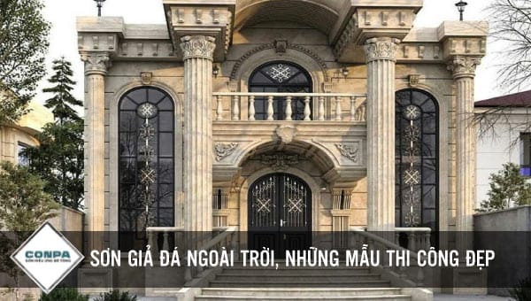 sơn giả đá ngoài trời