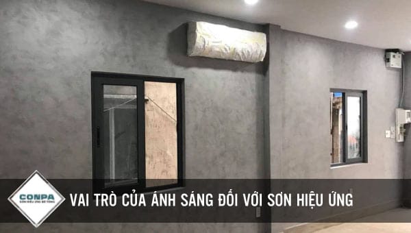 vai trò của ánh sáng đối với sơn hiệu ứng bê tông