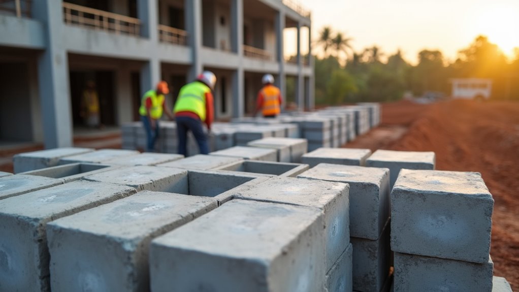 cấu trúc giá gạch bê tông